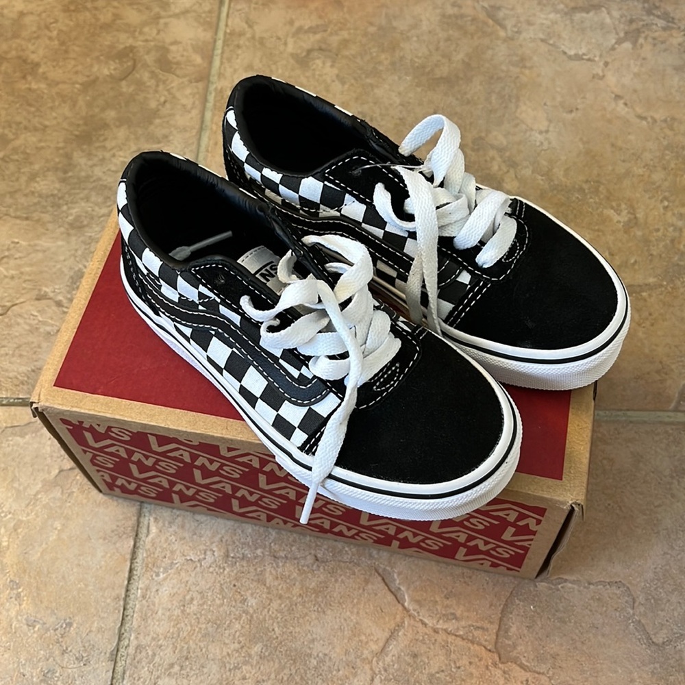 Kids checkerboard vans
